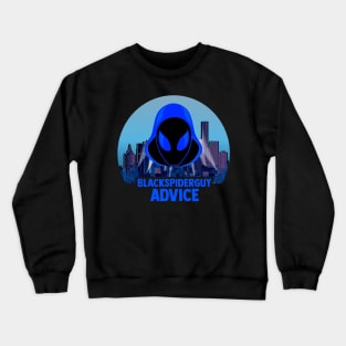 Black Spider Guy Advice (City Background) Crewneck Sweatshirt